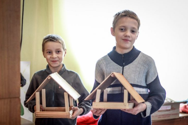 Творческие занятия с детьми беженцев с Украины